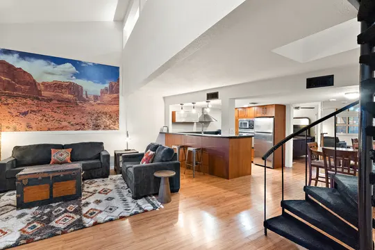 Old Town Lofts, Unit 2 — living and dining space